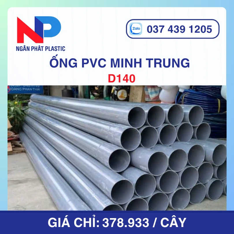 Ống Nhựa UPVC D140 Minh Trung Bơm Cát